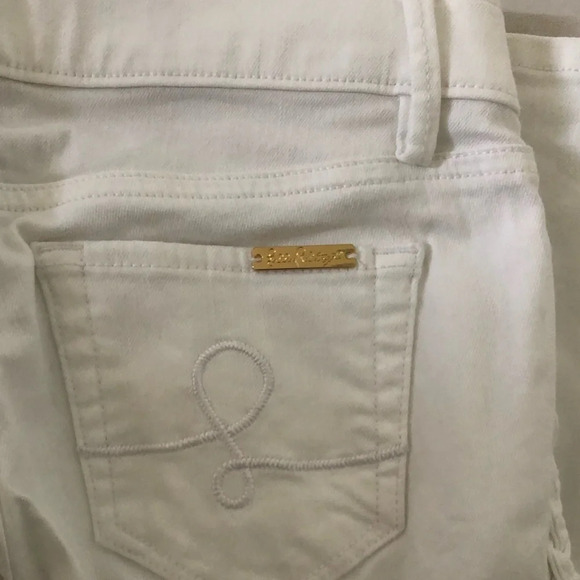 ! Lilly Pulitzer 0 White South Ocean Slim Crop Pant - Picture 5 of 8